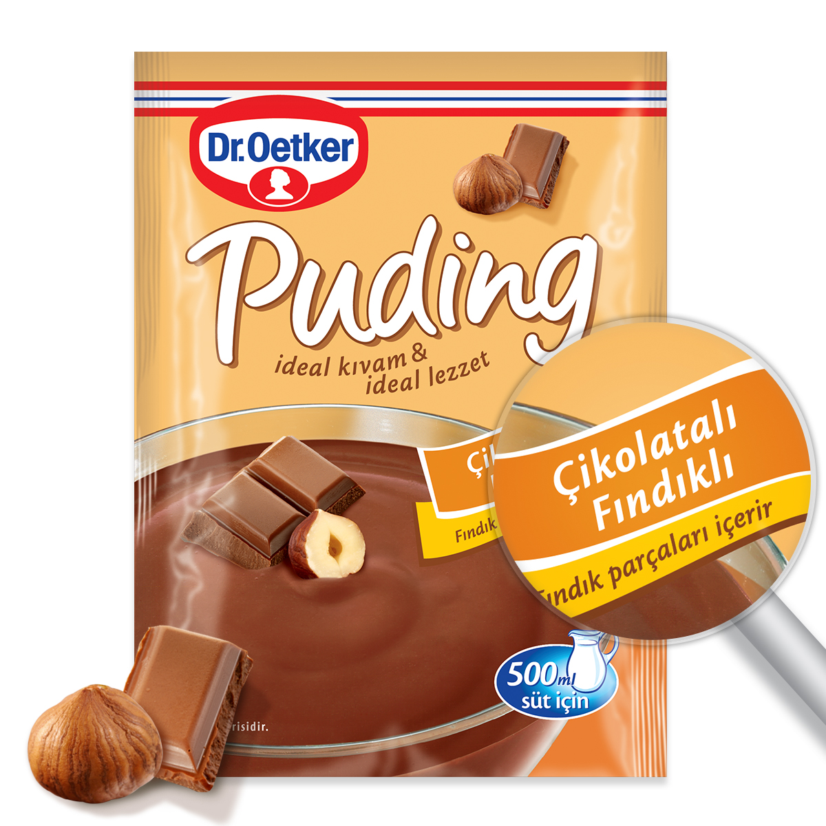 Dr. Oetker Çikolata&Fındıklı Puding 102 Gr