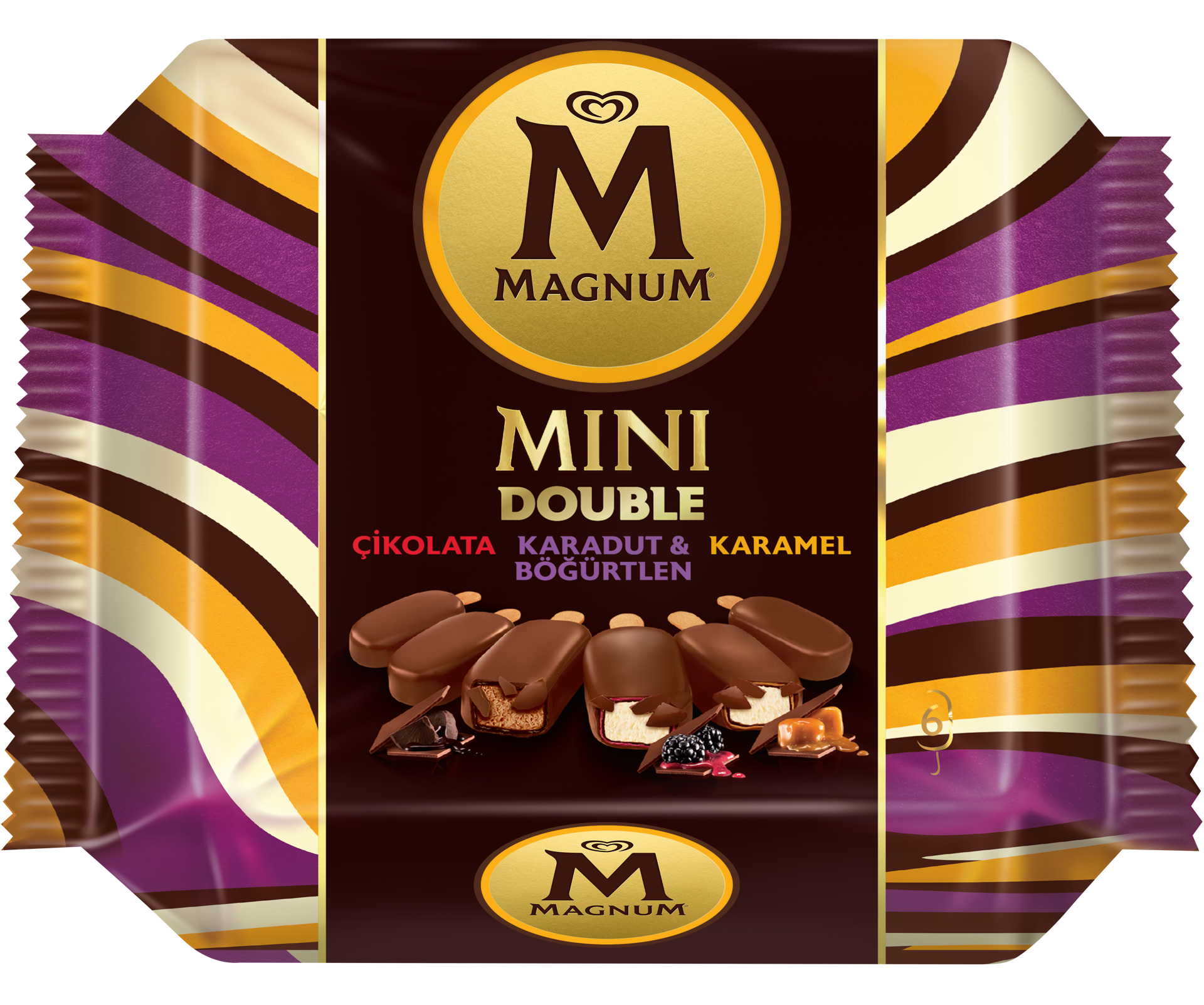 Magnum Mini Çikolata&Karadut-Böğürtlen&Karamel Dondurma 360 Ml