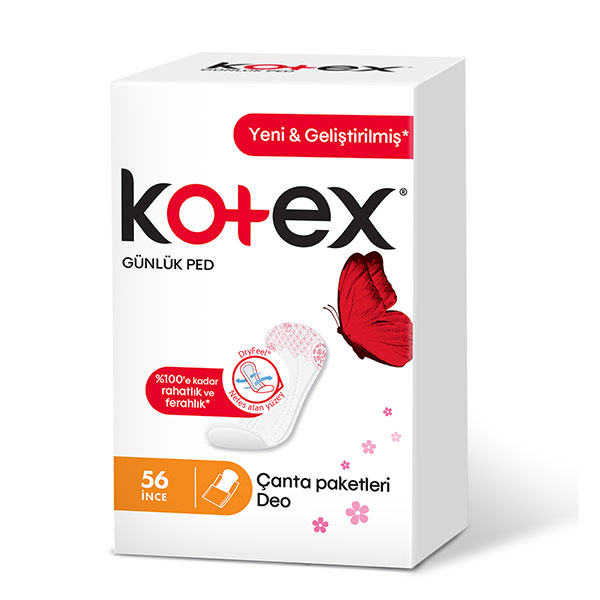 Kotex İnce Günlük Hijyenik Ped 56'lı