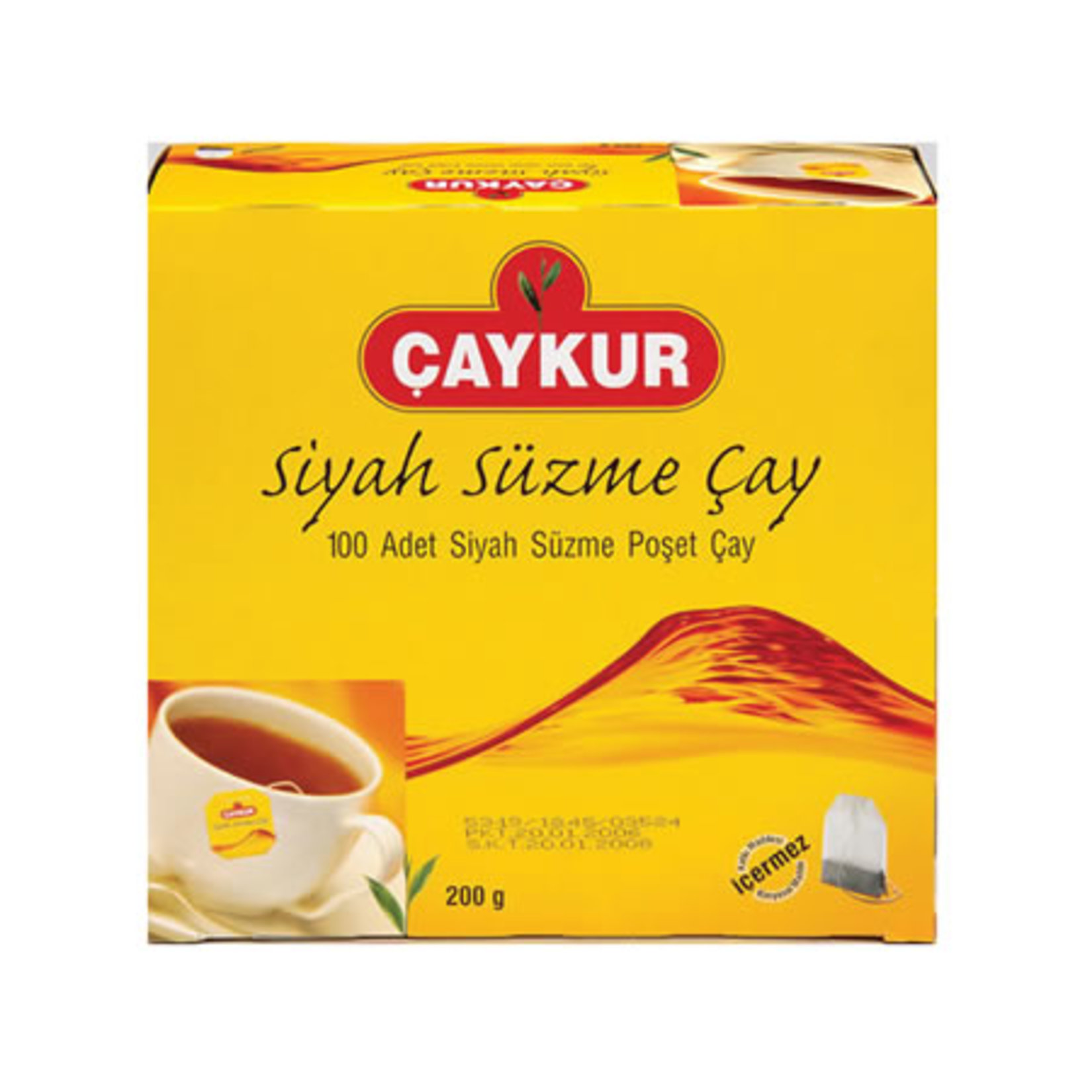 Çaykur Siyah Süzme Bardak Poşet Çay 100'lü 200 Gr