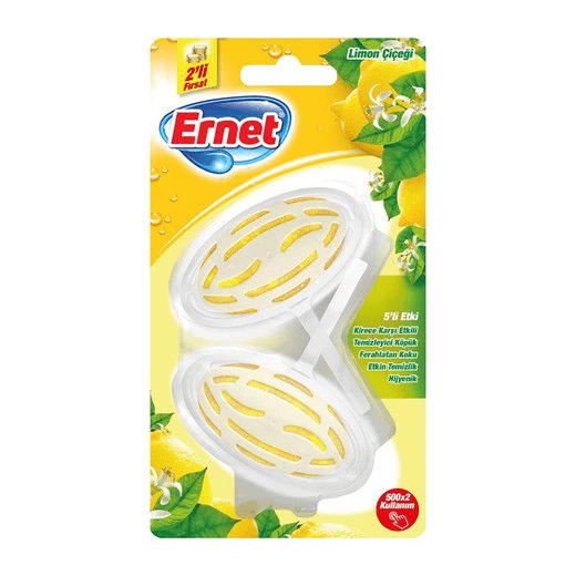 Ernet Limon Çiçeği 40 gr 2'li Paket Süper Klozet Bloğu
