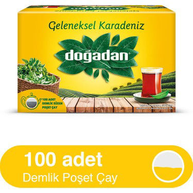 Doğadan Geleneksel Karadeniz Demlik Poşet Çay 100'lü