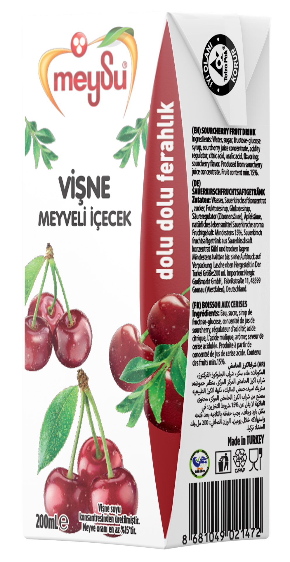 Meysu Vişneli Nektar 200 Ml