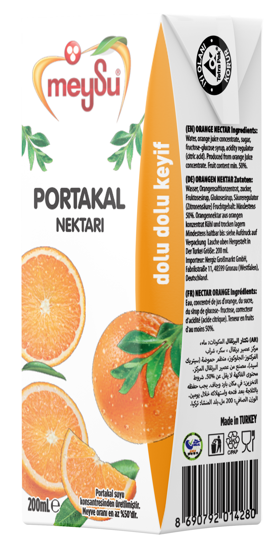 Meysu Portakal Nektarı 200 Ml