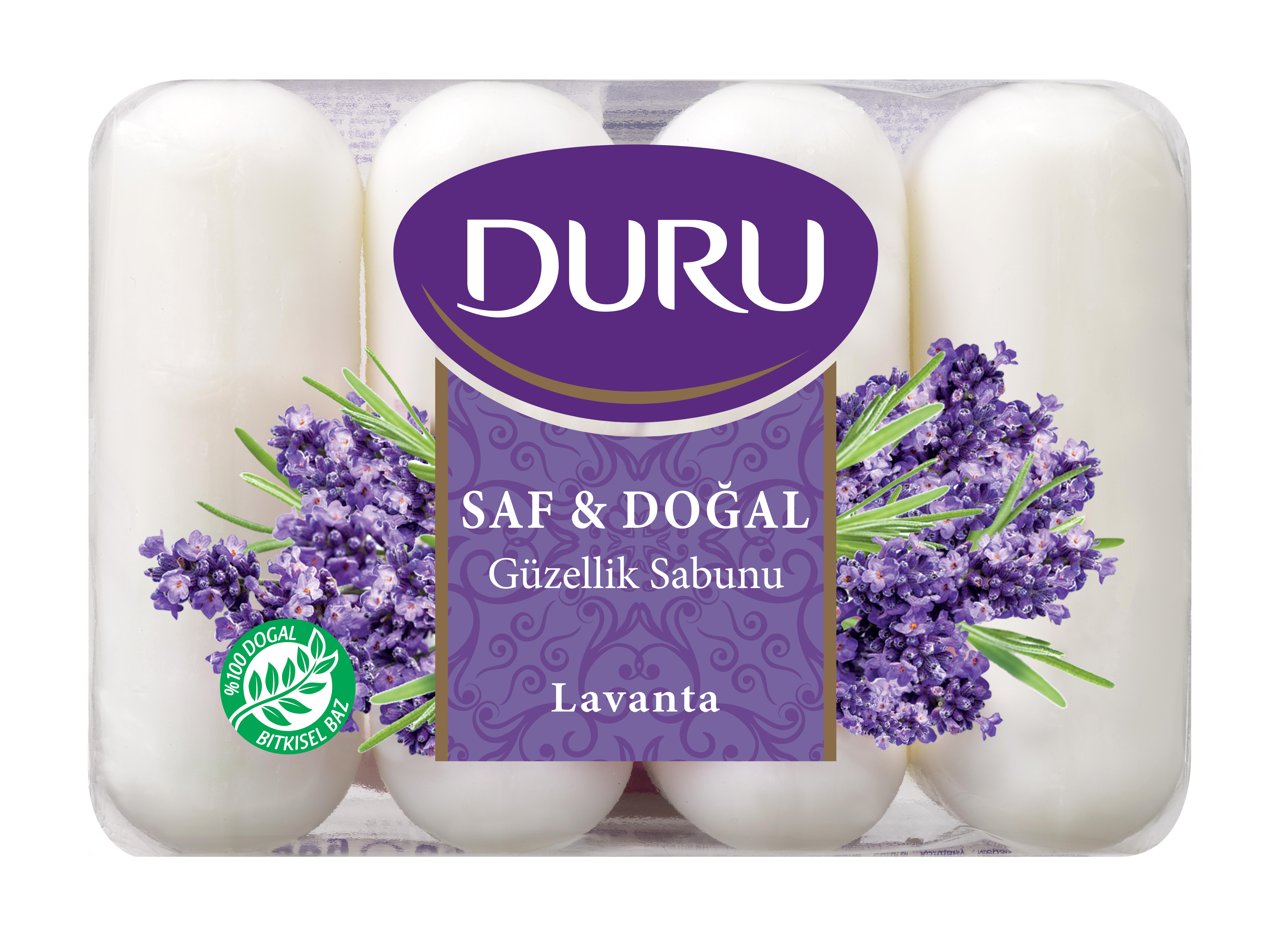 Duru Saf ve Doğal Lavanta Kokulu Güzellik Sabunu 4*70 Gr
