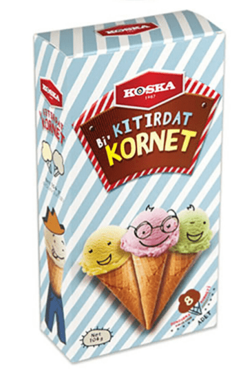 Koska Bi' Kıtırdat Kornet Dondurma Külahı 8'li