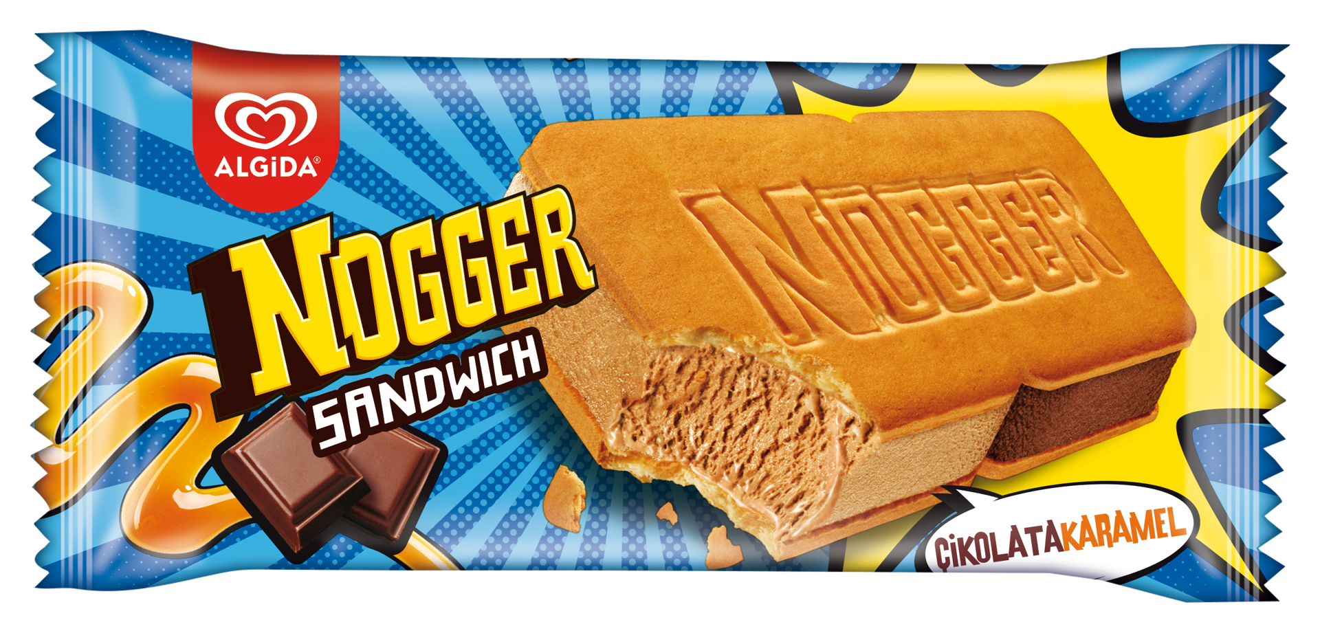 Nogger Sandwıch Karamel&Kakaolu Dondurma 145 Ml