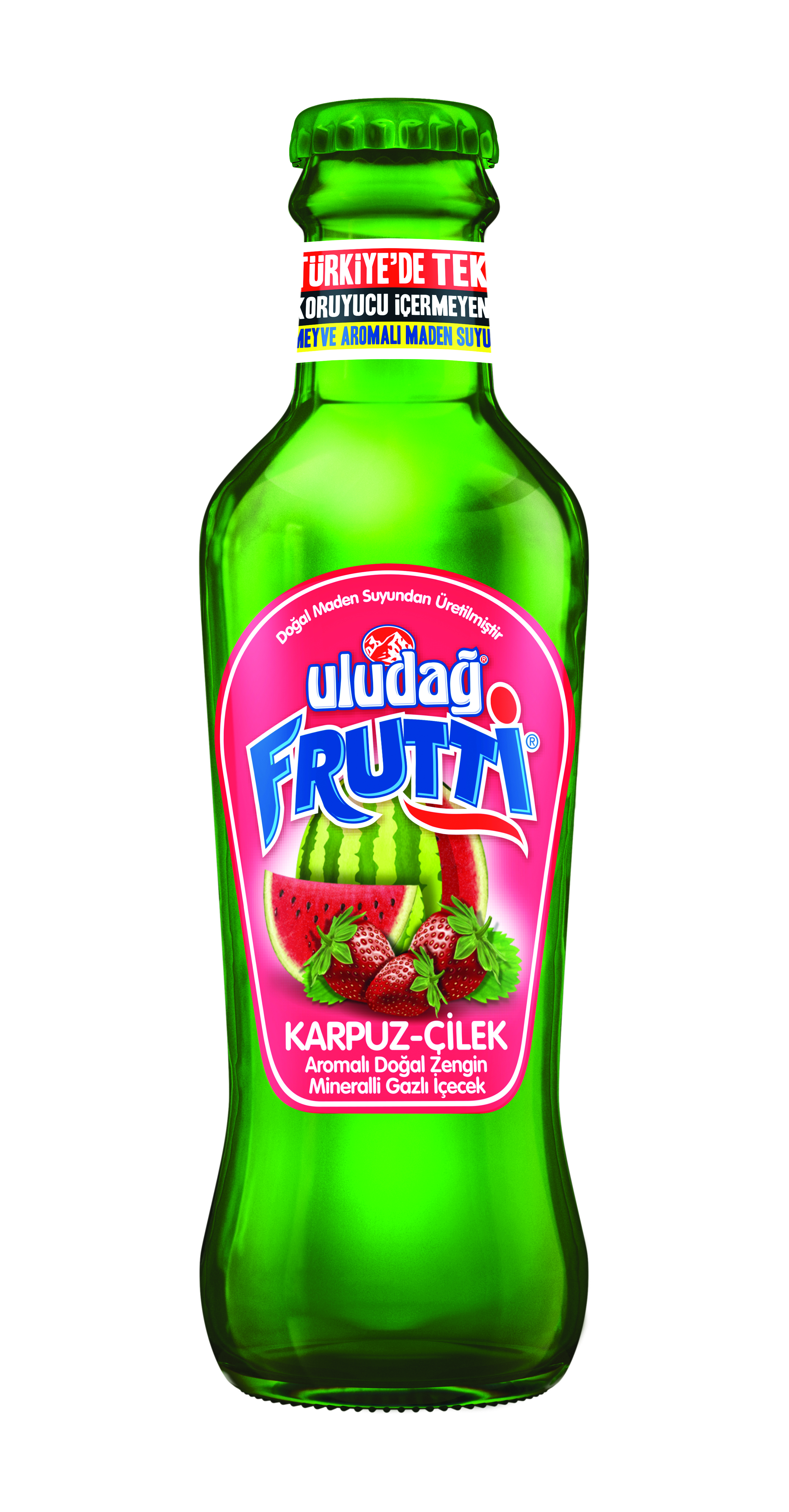 Uludağ Frutti Karpuz ve Çilek Aromalı Maden Suyu 200 Ml