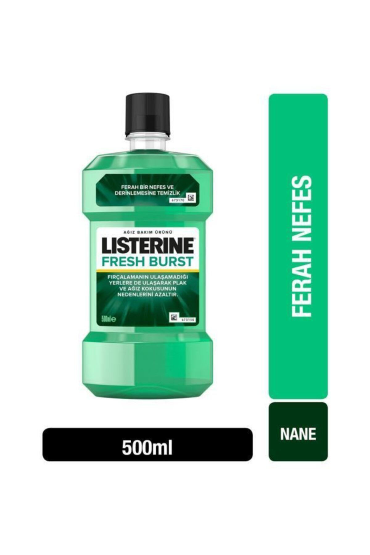 Listerine Fresh Burst Ferah Nane Ağız Bakım Suyu 500 Ml