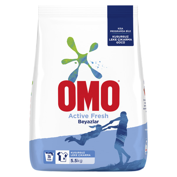 Omomatik Active Fresh Toz Çamaşır Deterjanı 5,5 Kg