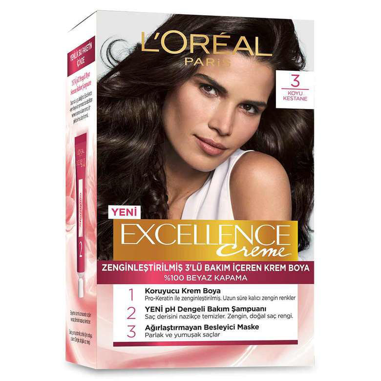 L'Oreal Paris Excellence Creme 3 Koyu Kestane Saç Boyası