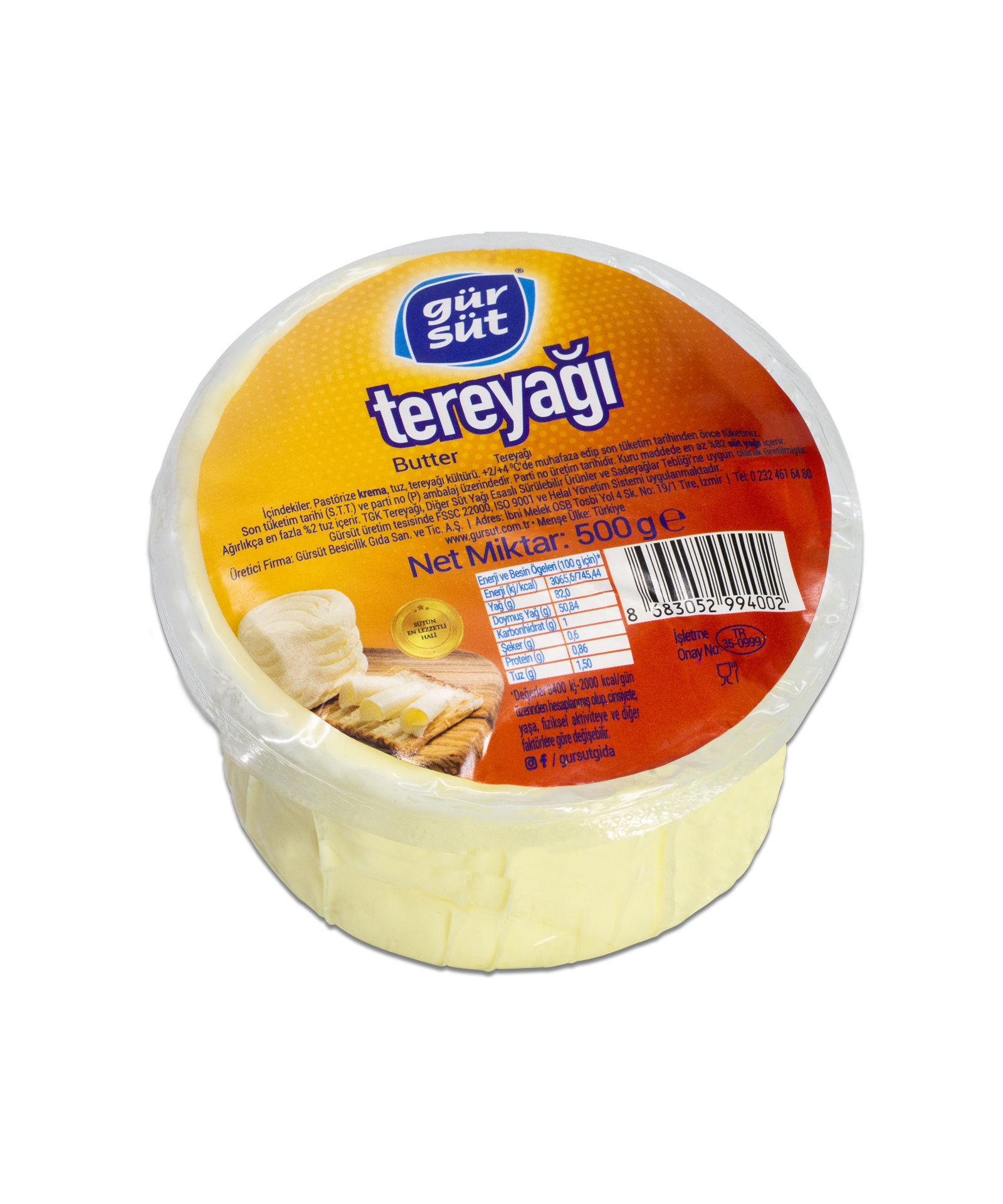 Gürsüt Yayık Tereyağ 500 Gr