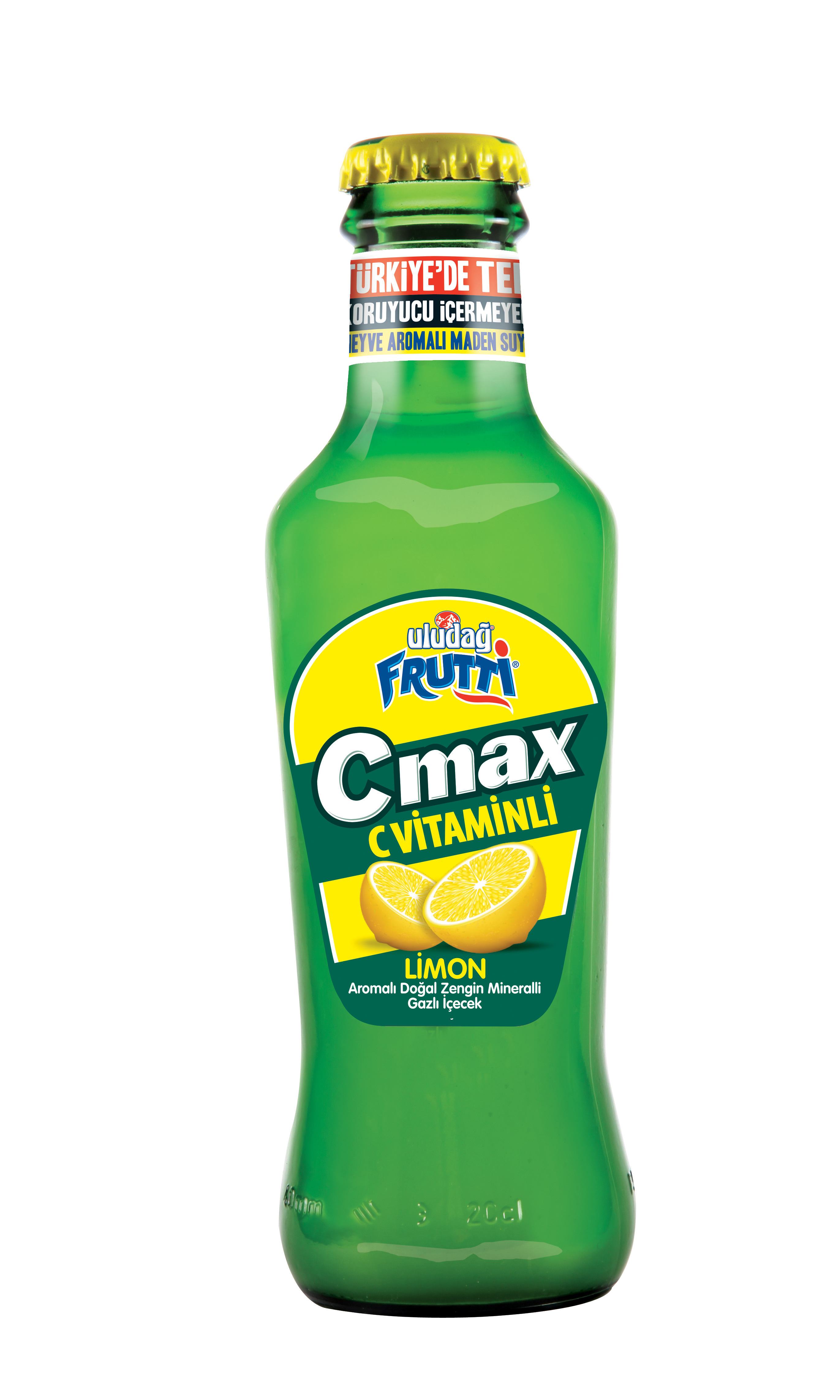 Uludağ Frutti Cmax Vitaminli Limon Aromalı Maden Suyu 200 Ml