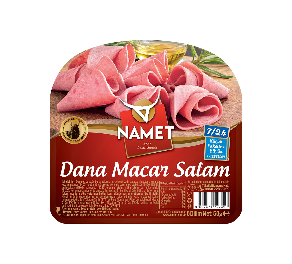 Namet 7/24 Dana Macar Salam 50 Gr