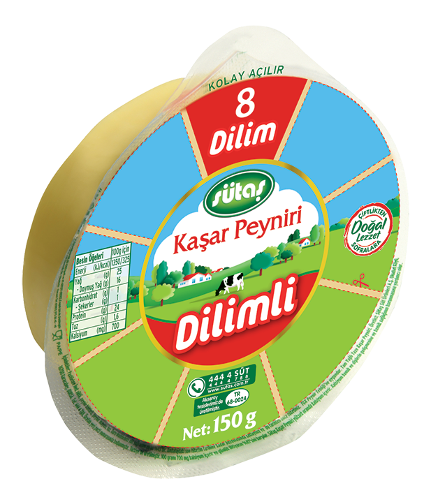 Sütaş Dilimli Kaşar Peyniri 150 Gr