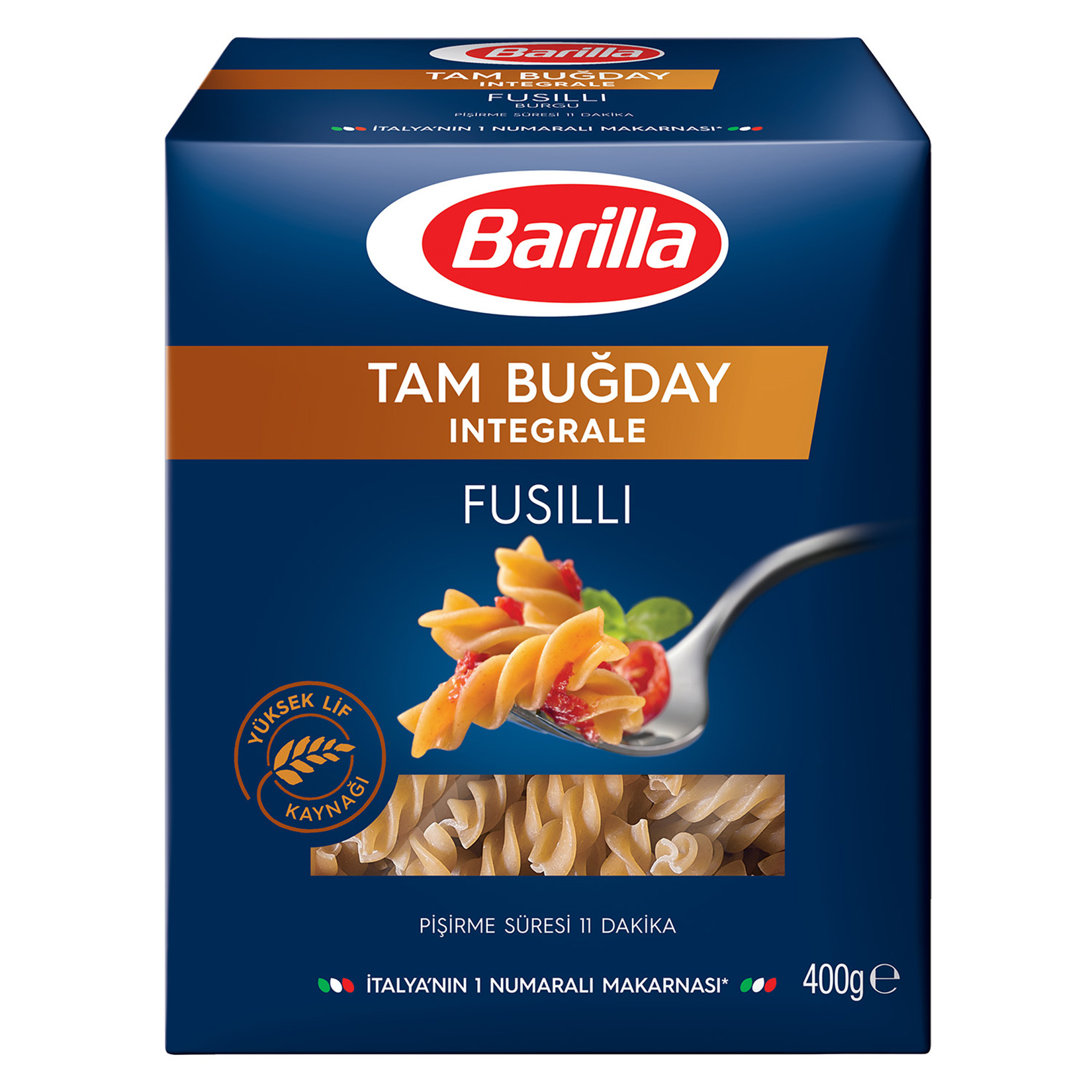 Barilla Tam Buğday Fusilli (Burgu)Makarna 400 Gr