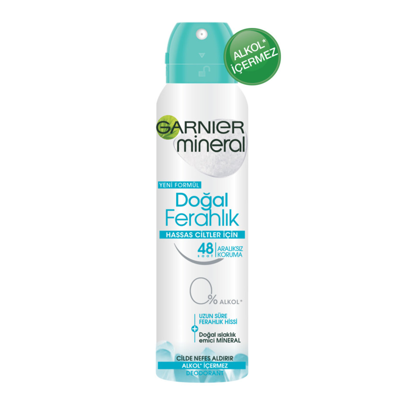 Garnier Mineral Doğal Ferahlık 48 Saat Etkili Pudrasız Sprey Deodorant 150 Ml