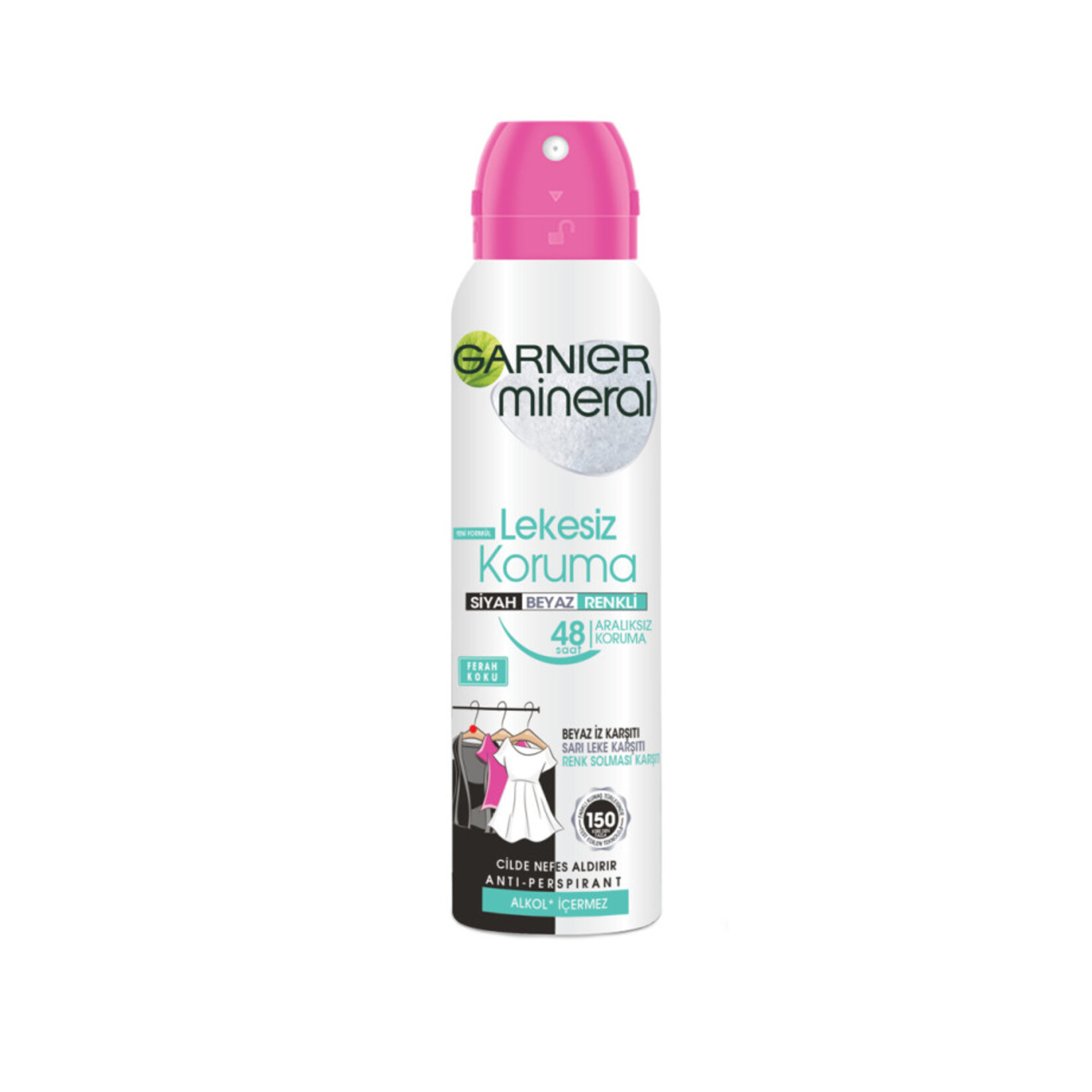 Garnier Mineral Lekesiz Koruma Ferah Koku 48 Saat Etkili Sprey Deodorant 150 Ml