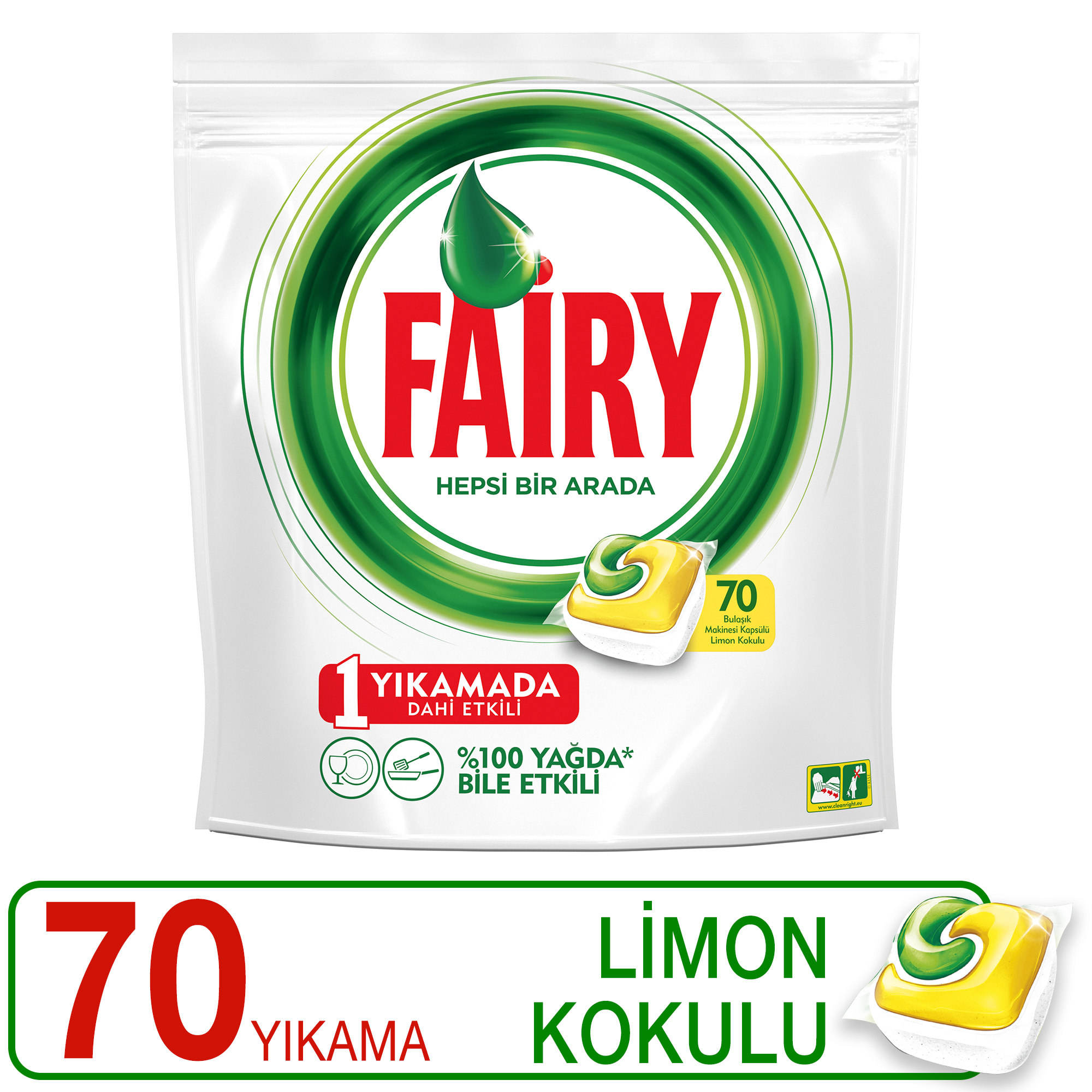Fairy Hepsi Bir Arada Bulaşık Makinesi Kapsülü 70'li