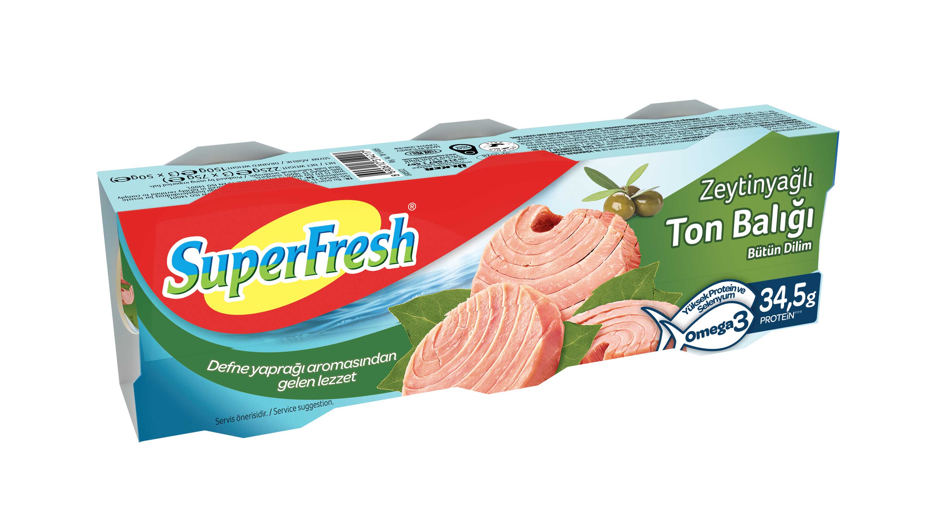 Superfresh Zeytinyağlı Ton Balığı 3*75 Gr