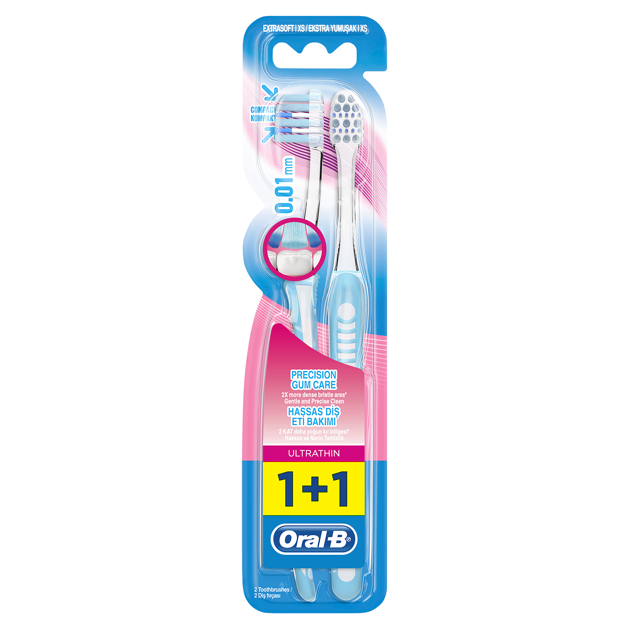 Oral-B Ultrathin Compact Diş Fırçası (1+1)