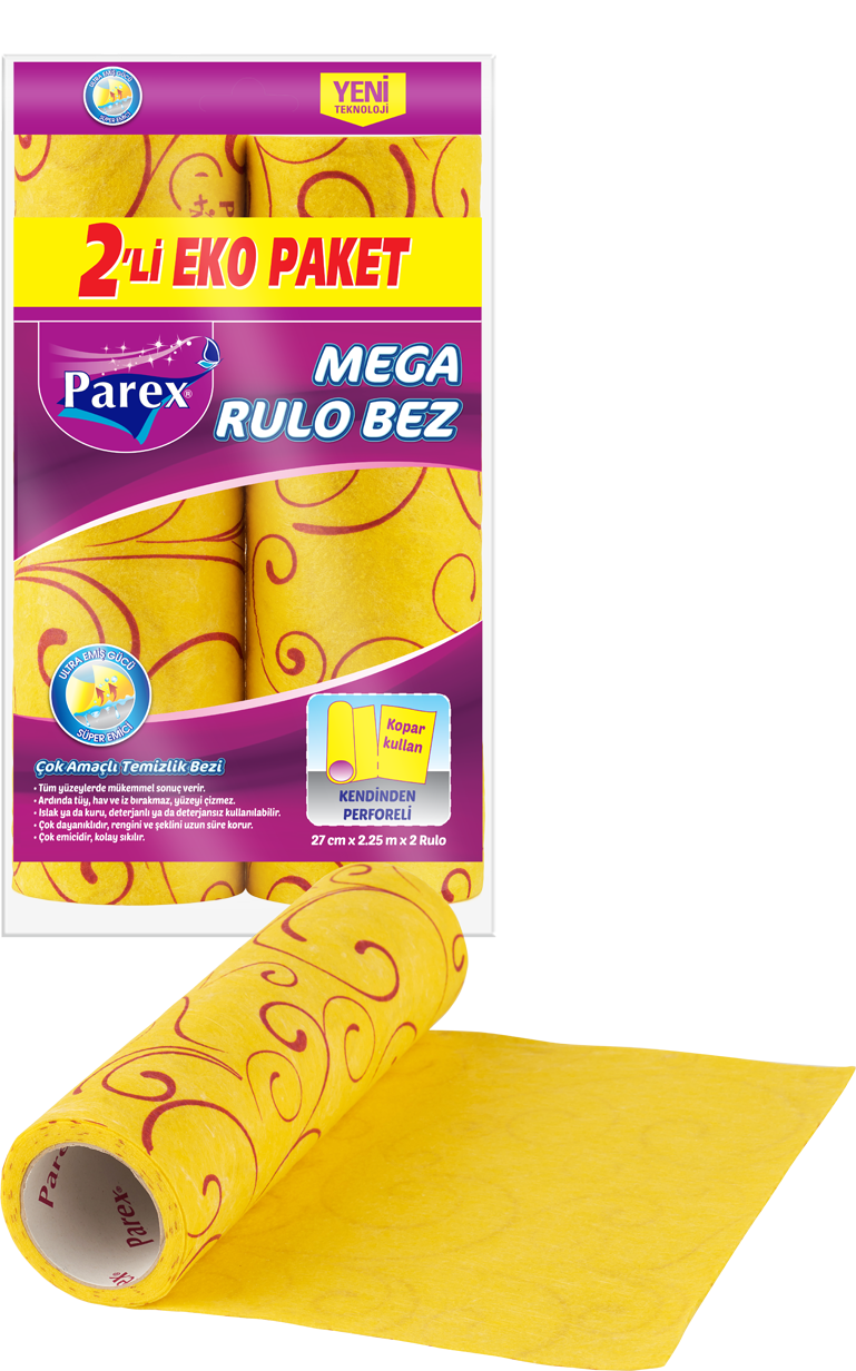 Parex Mega Rulo Temizlik Bezi 2'li
