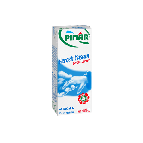 Pınar Yarım Yağlı Süt 200 Ml