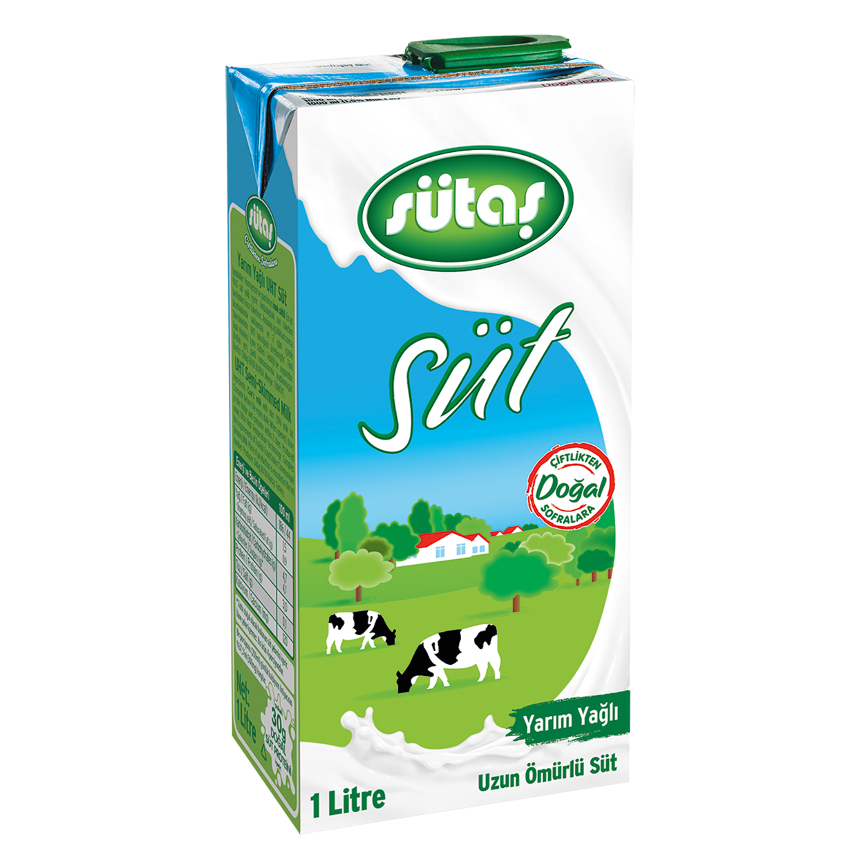 Sütaş Yarım Yağlı Uht Süt 1 Lt
