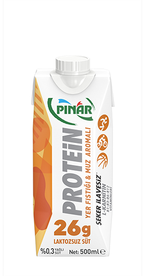 Pınar Protein Yer Fıstığı & Muz Aromalı Süt 500 Ml
