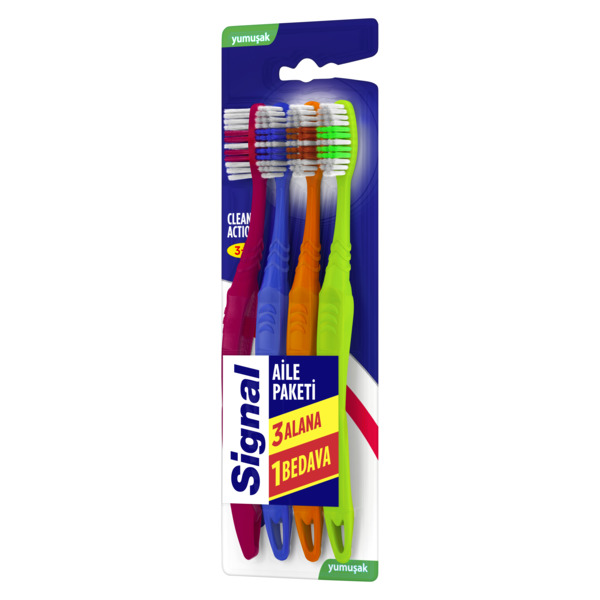 Signal Clean Action Yumuşak Diş Fırçası (3+1)