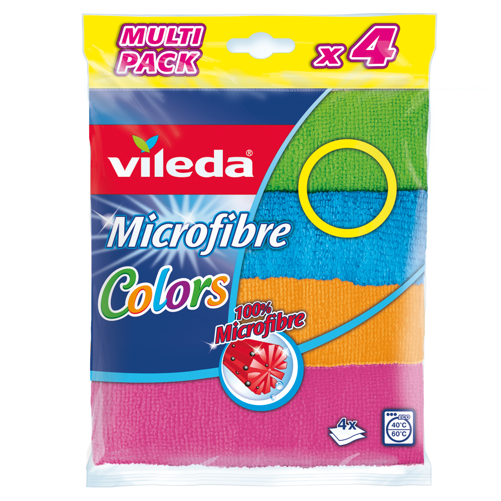 Vileda Colors Mikrofiber Temizlik Bezi 4'lü