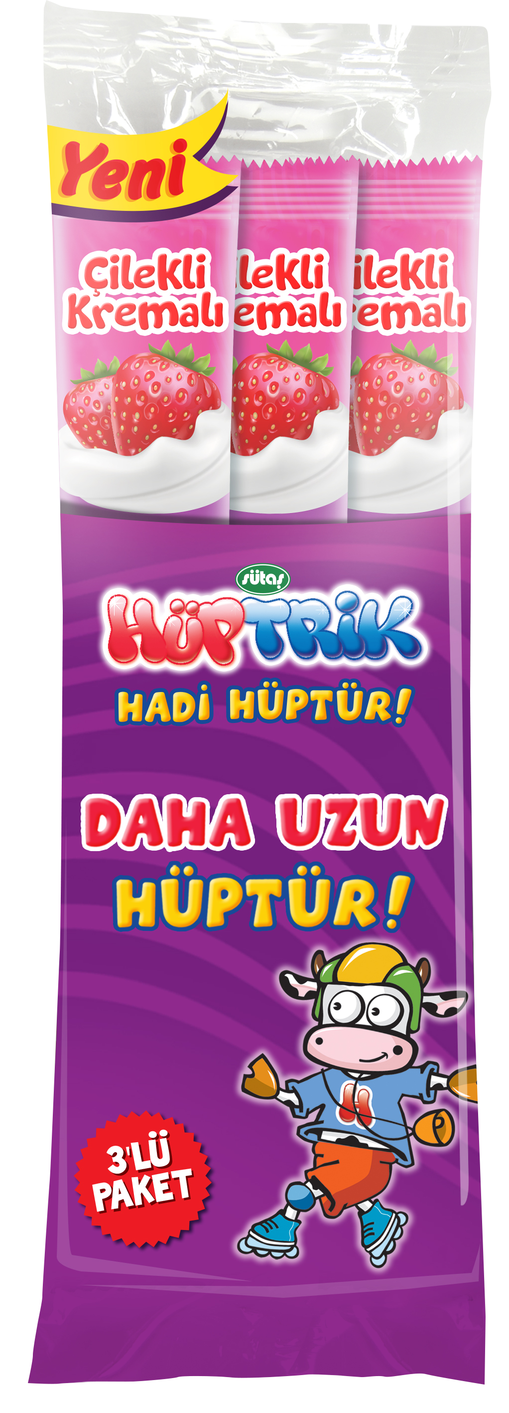 Sütaş Hüptrik Çilek Kremalı 3*40 Gr