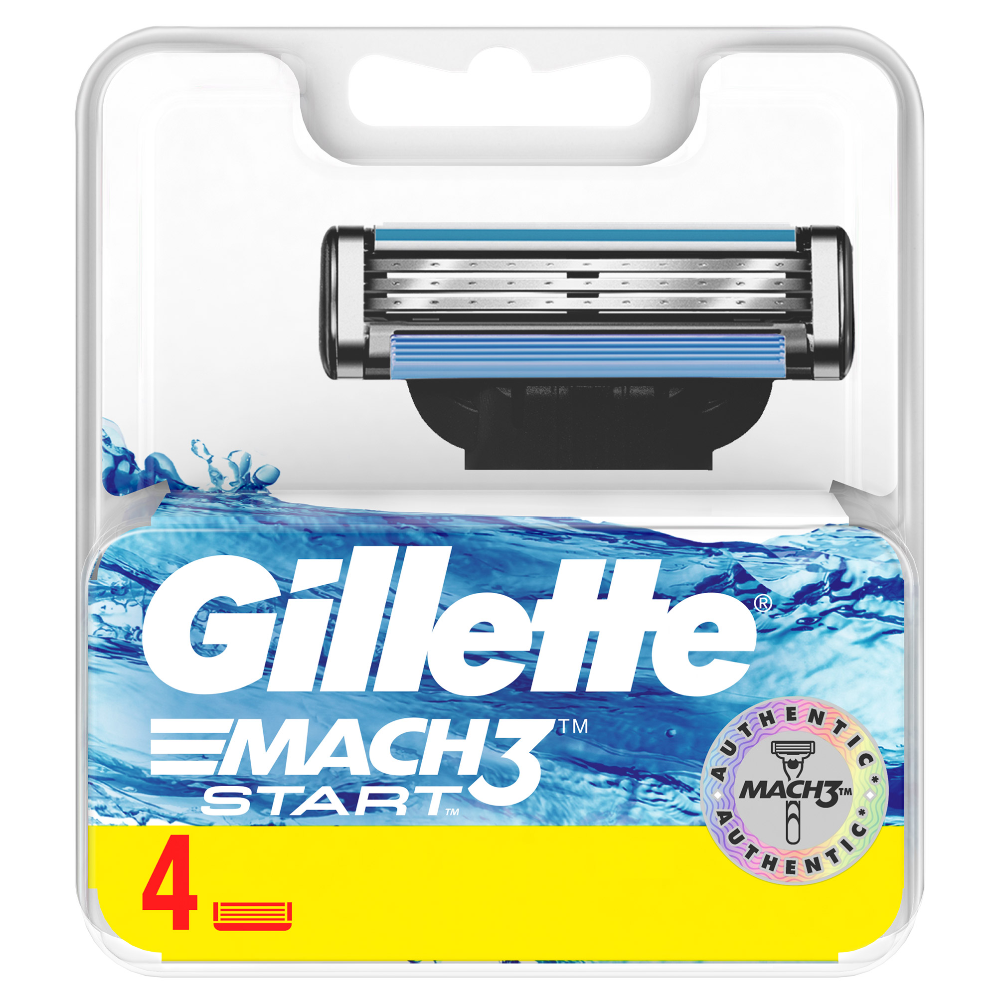 Gillette Mach3 Authentic Start Yedek Tıraş Bıçağı 4'lü
