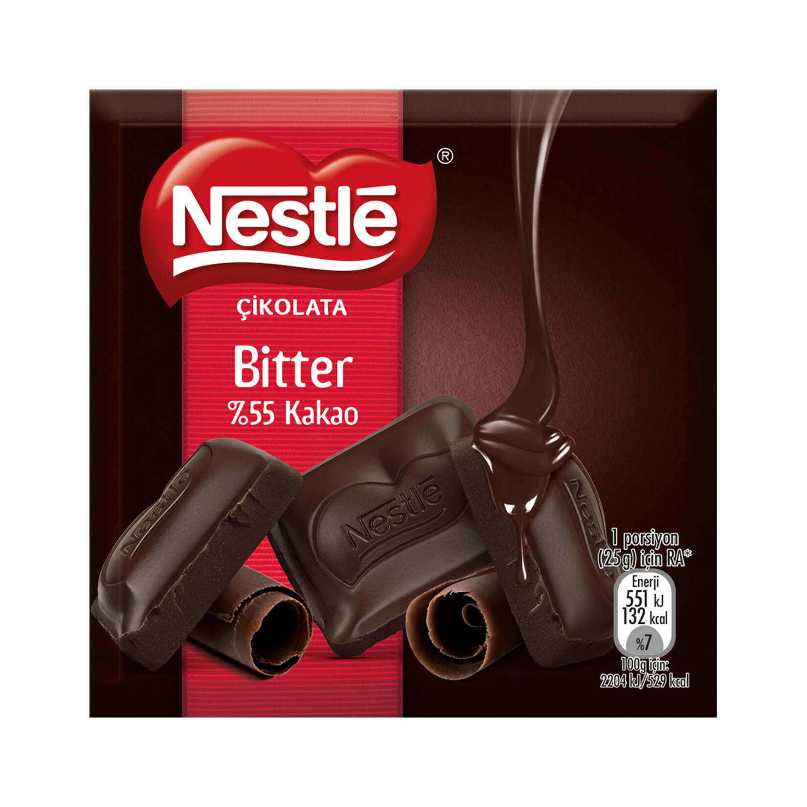 Nestle Bitter Kare Çikolata 60 Gr