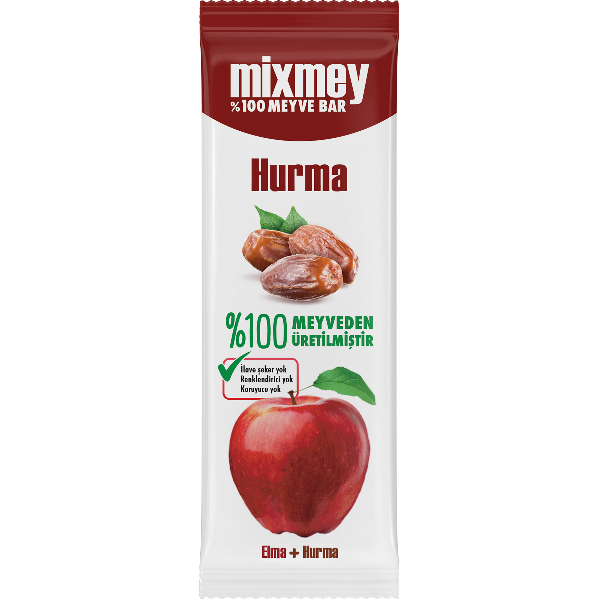 Mixmey Hurma&Elma %100 Meyve Bar 20 Gr