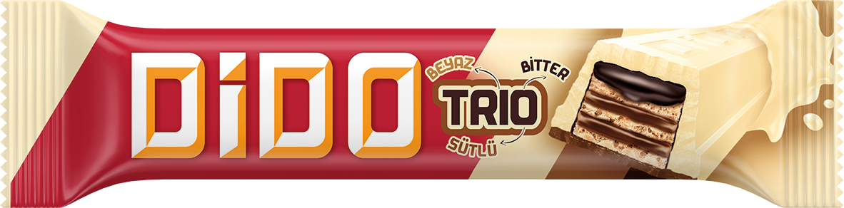 Dido Trio Beyaz Çikolata Kremalı Gofret 36,5 Gr