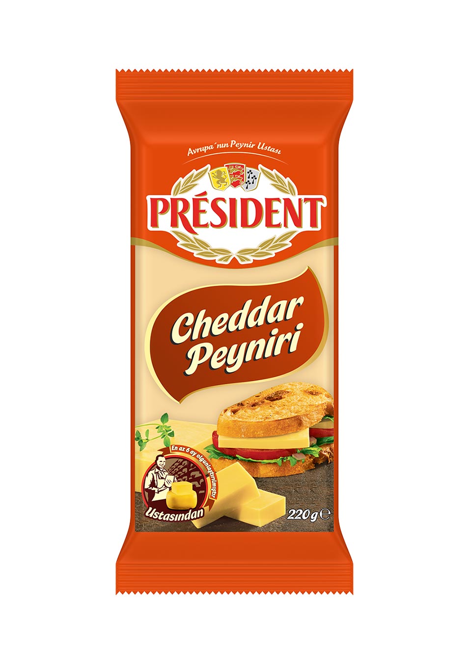 President Cheddar Peyniri 220 Gr
