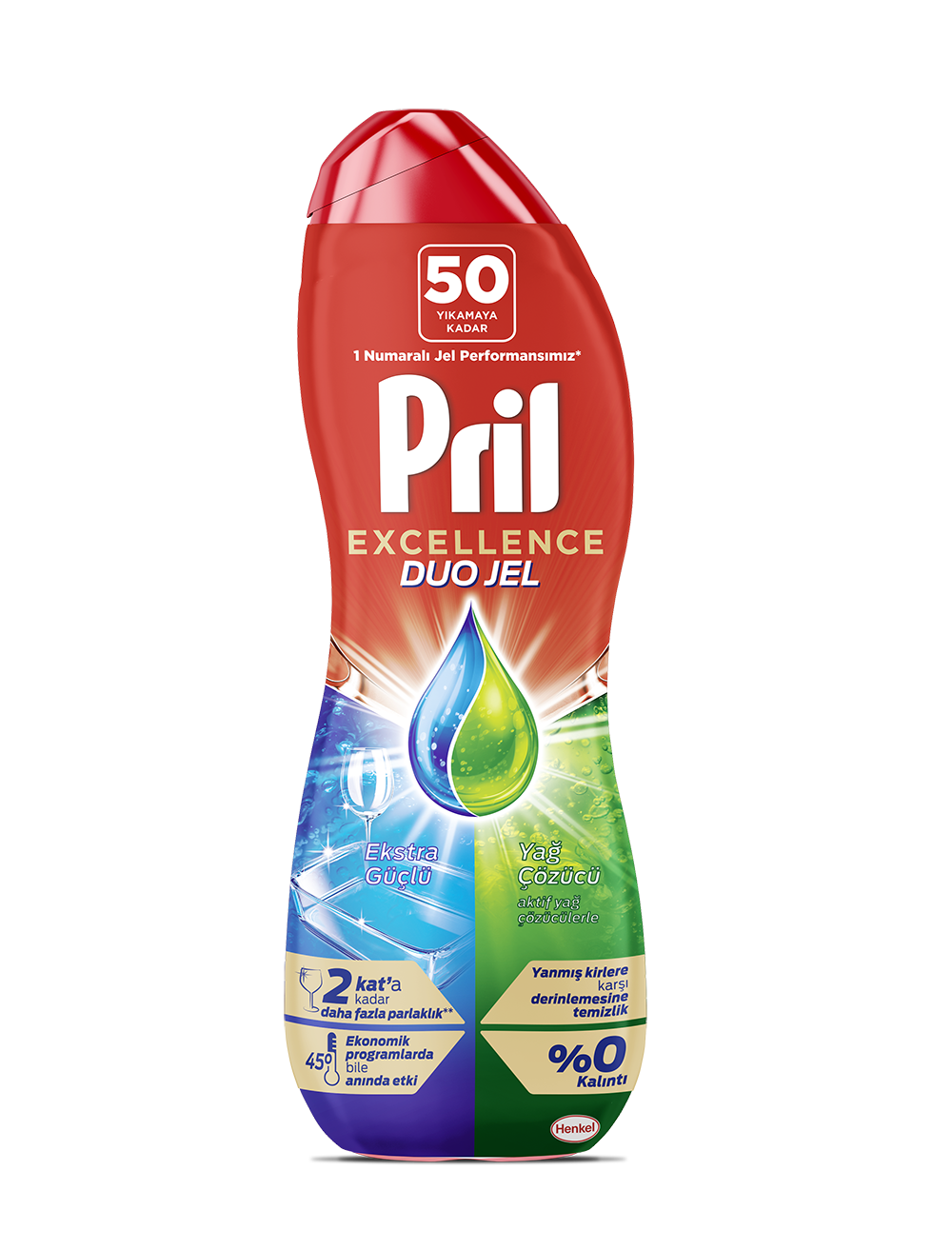 Pril Gold Yağ Çözücü Bulaşık Makinesi Jel Deterjanı 50 Yıkama 1000 Ml