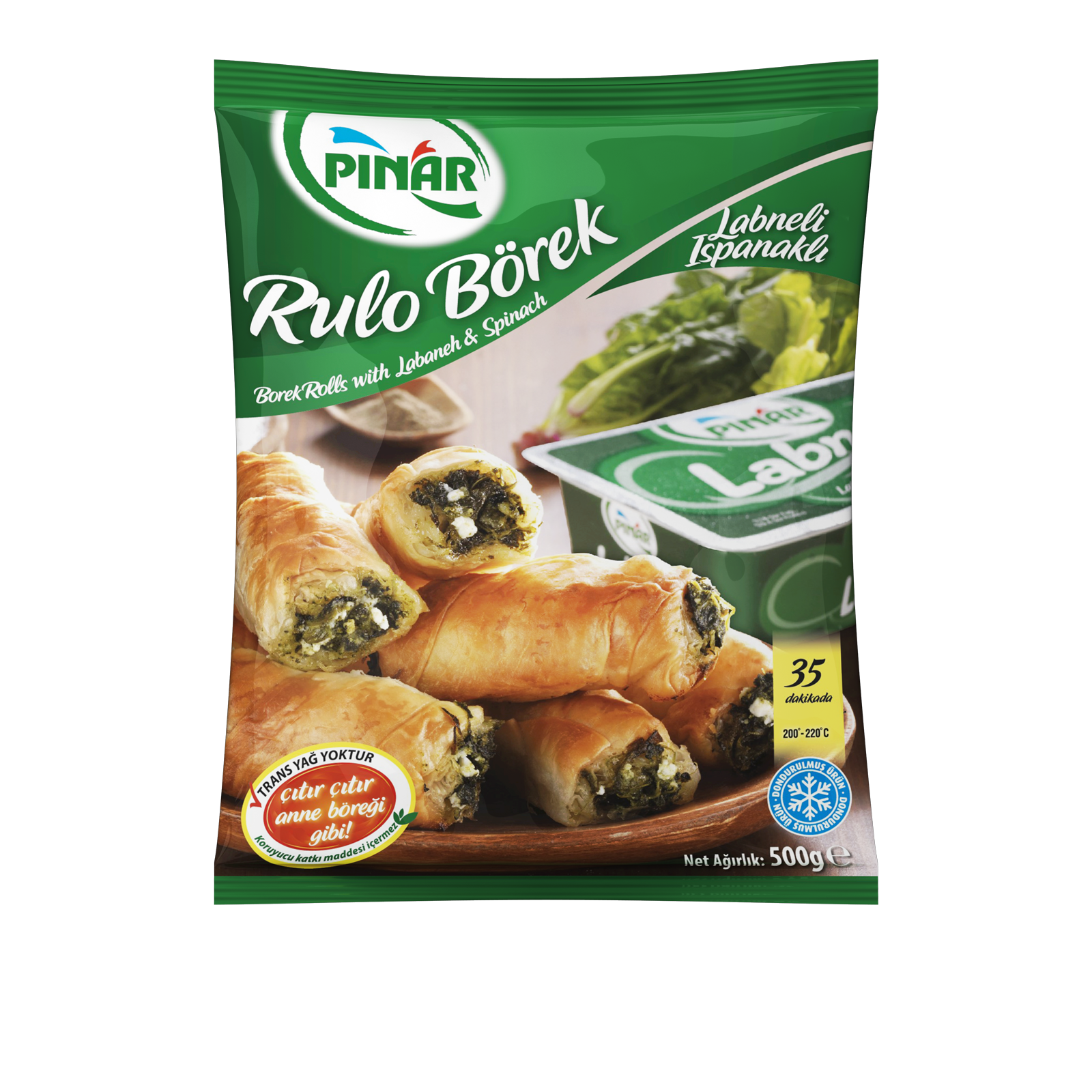 Pınar Labneli&Ispanaklı Rulo Börek 500 Gr