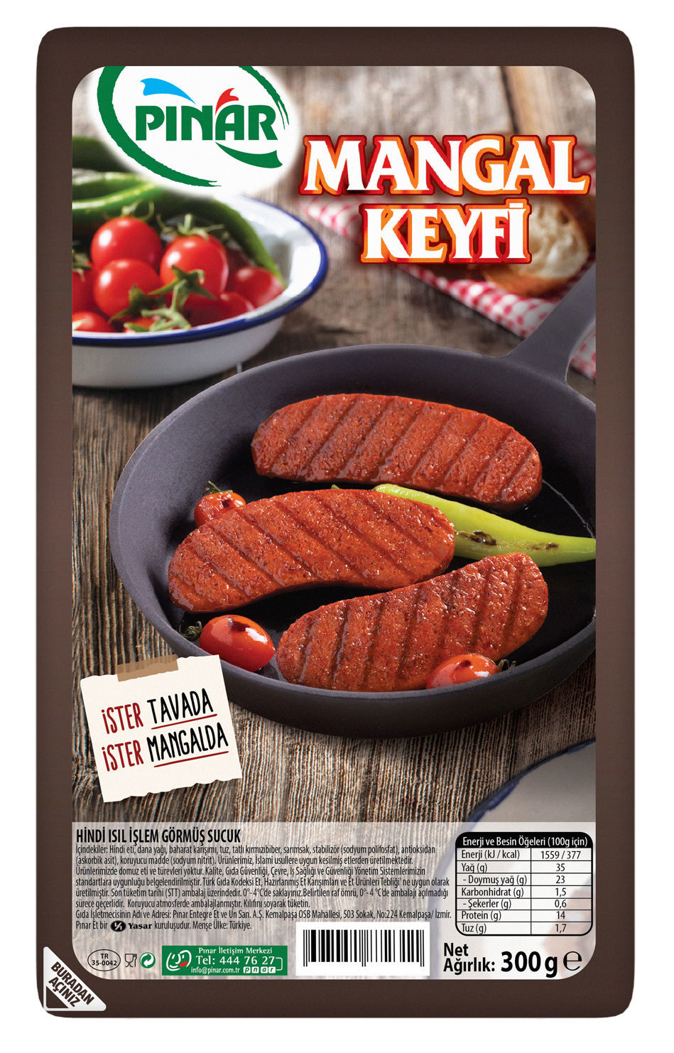 Pınar Mangal Keyfi Sucuk 300 Gr