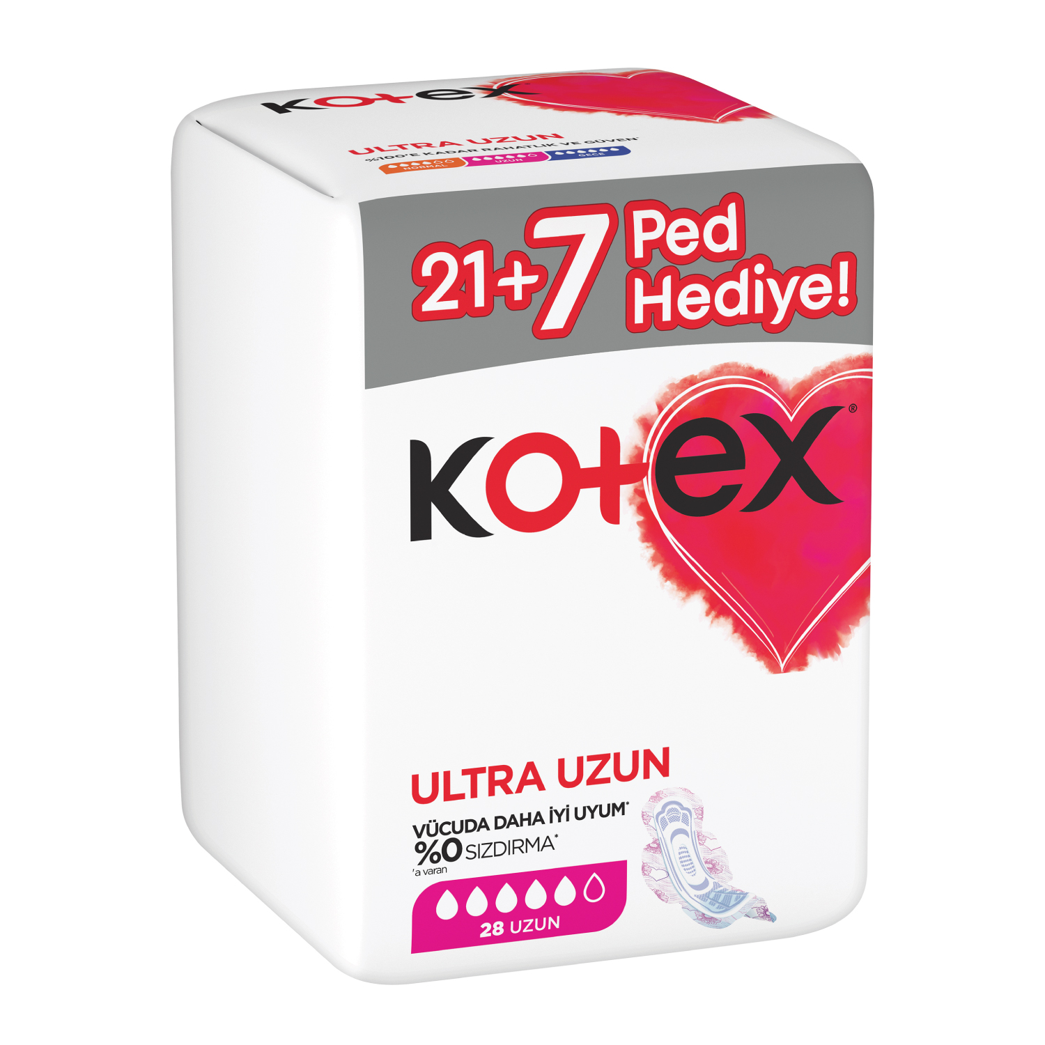 Kotex Ultra Kanatlı Uzun Hijyenik Ped 28'li