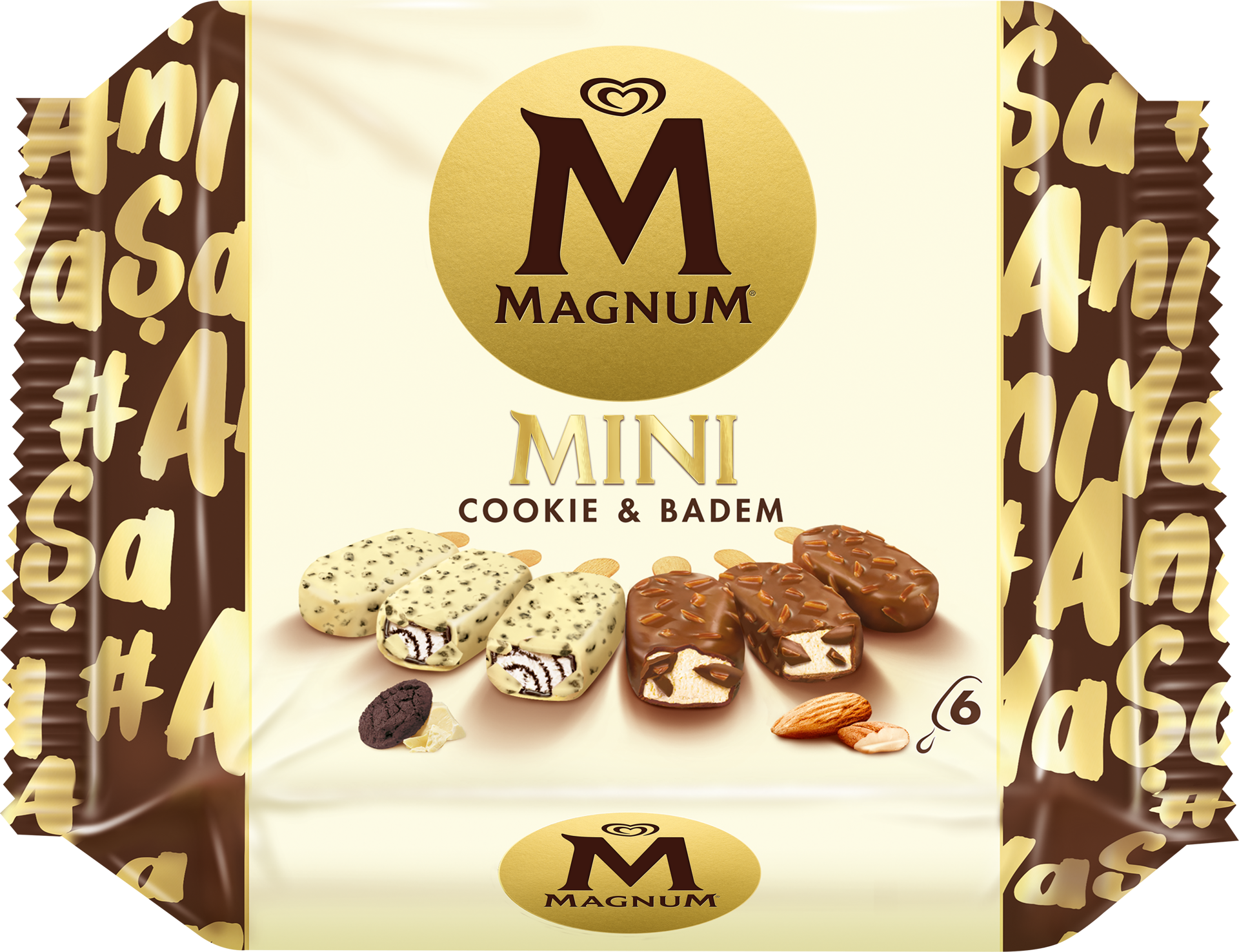 Magnum Mini Cookie&Badem 6'lı 345 Ml