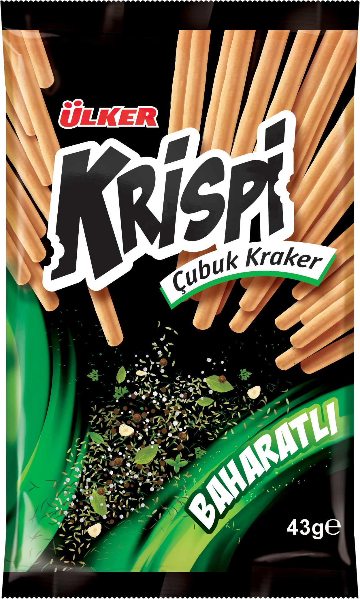 Ülker Krispi Baharatlı Çubuk Kraker 43 Gr