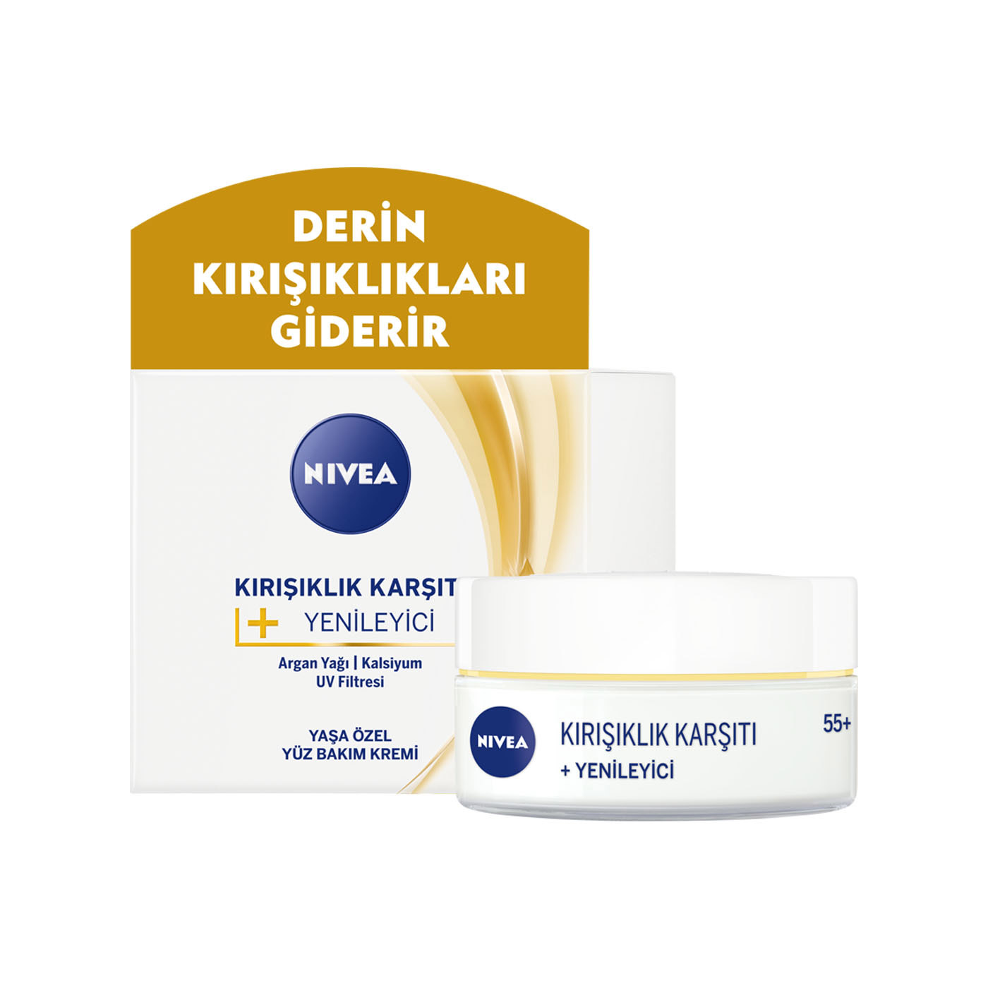 Nivea 55+ Yaş Kırışıklık Karşıtı ve Yenileyici Yüz Bakım Kremi 50 Ml