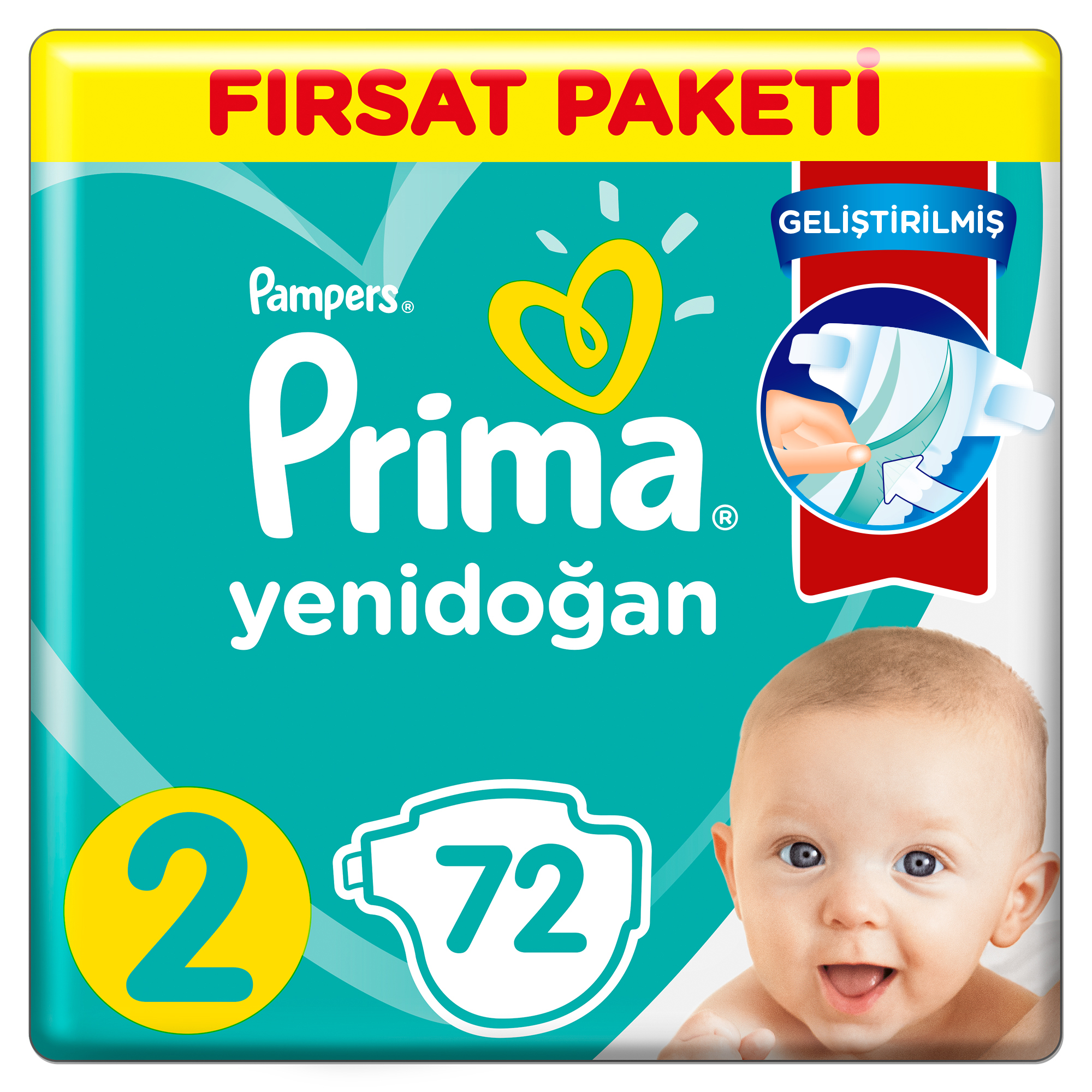 Prima Pampers Yenidoğan Fırsat Paketi Bebek Bezi Beden:2 72'li