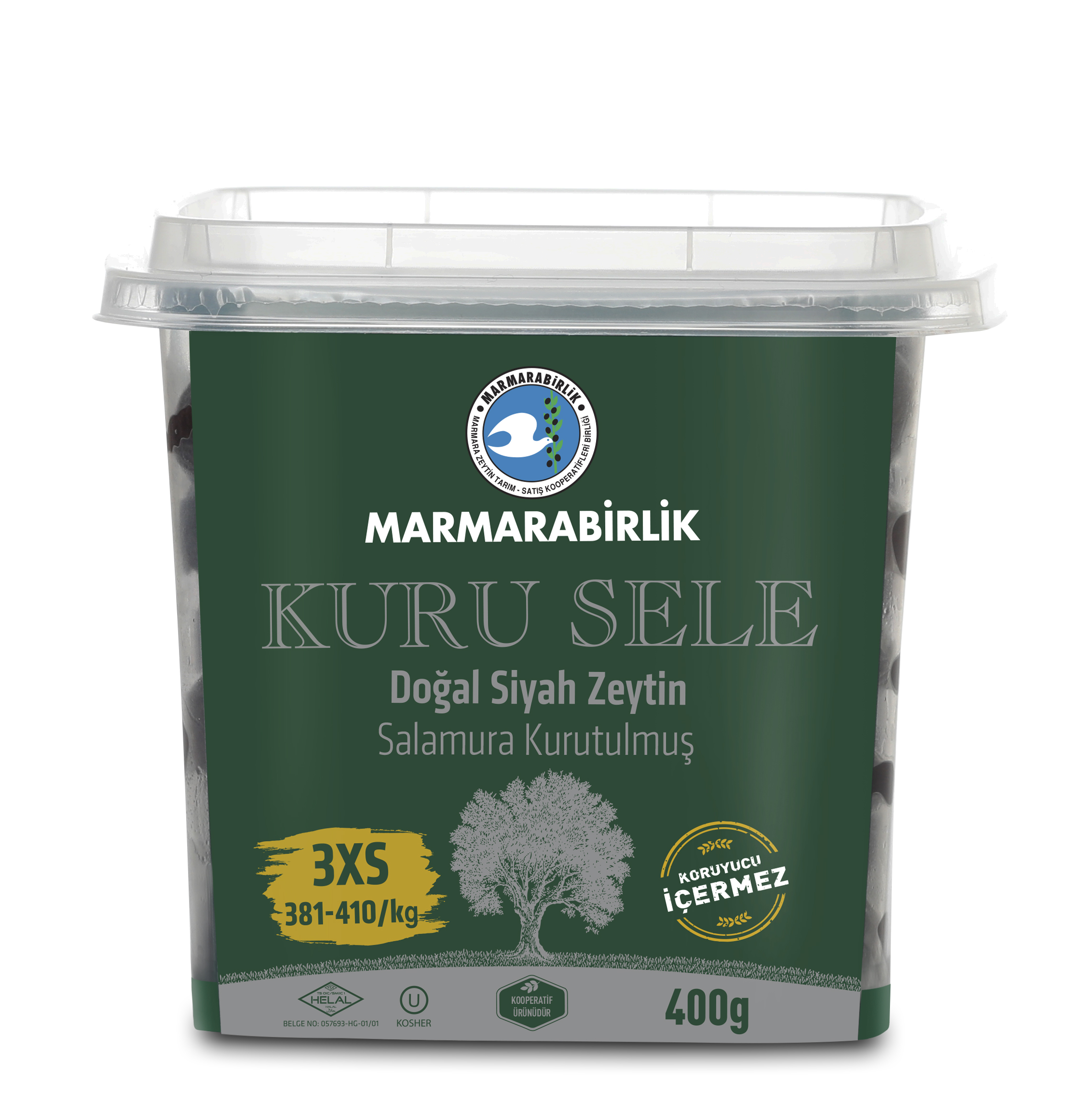 Marmara Birlik Kuru Sele Zeytin 400 Gr