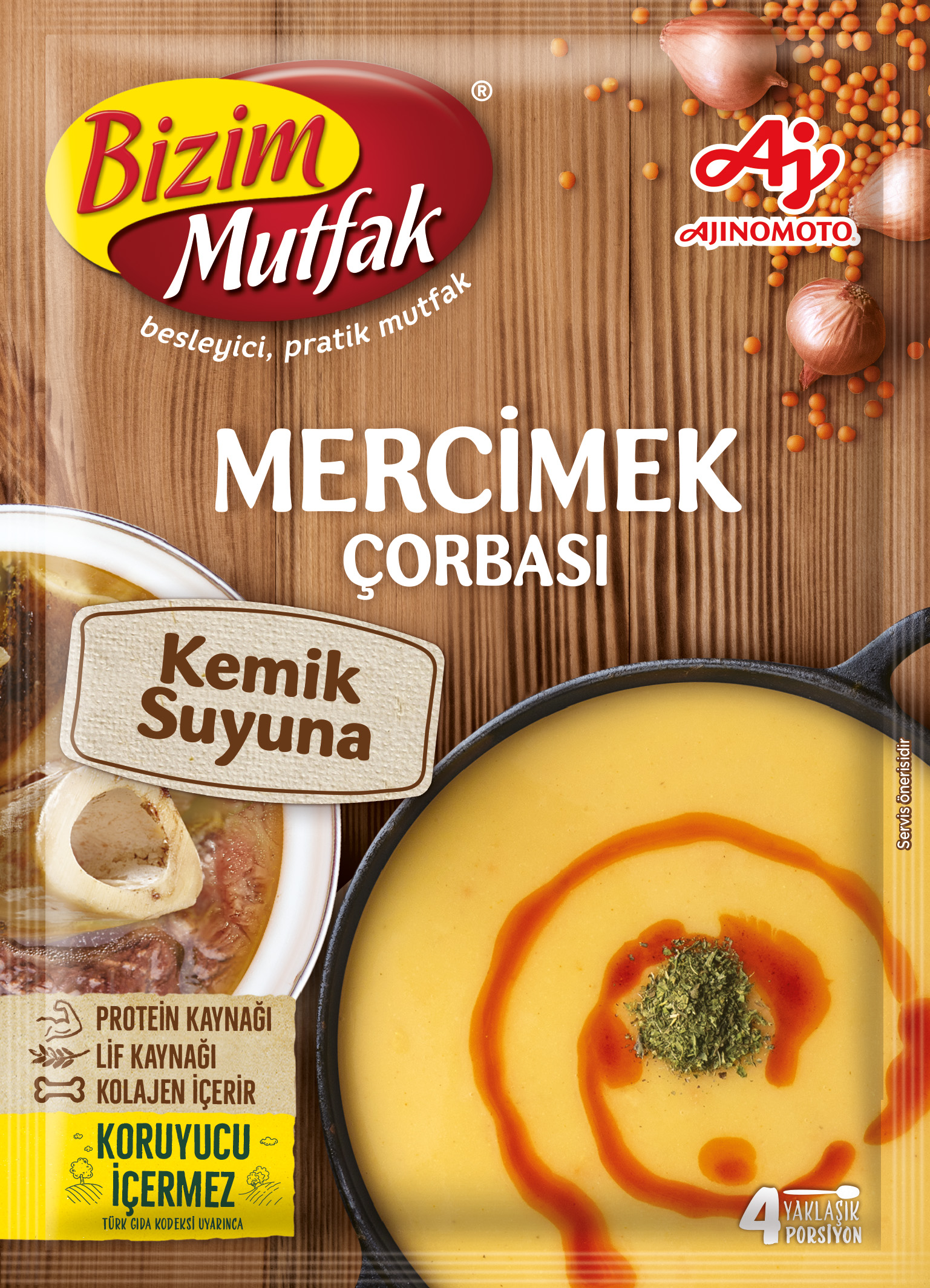 Bizim Mutfak Kemik Suyuna Mercimek Çorbası 72 Gr