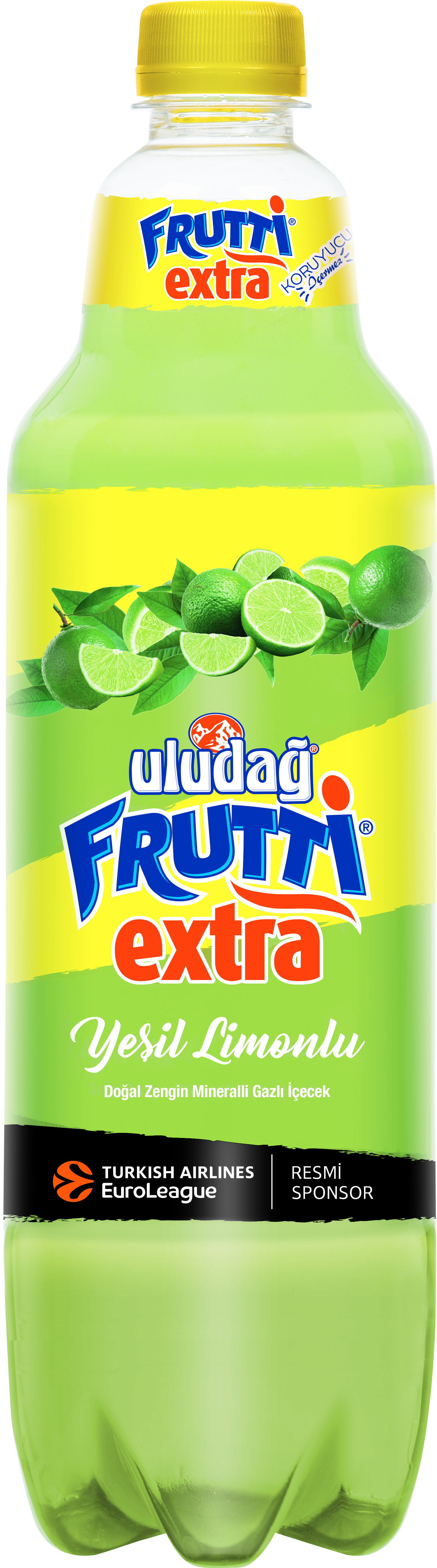 Uludağ Frutti Extra Yeşil Limon Aromalı Maden Suyu 1 Lt