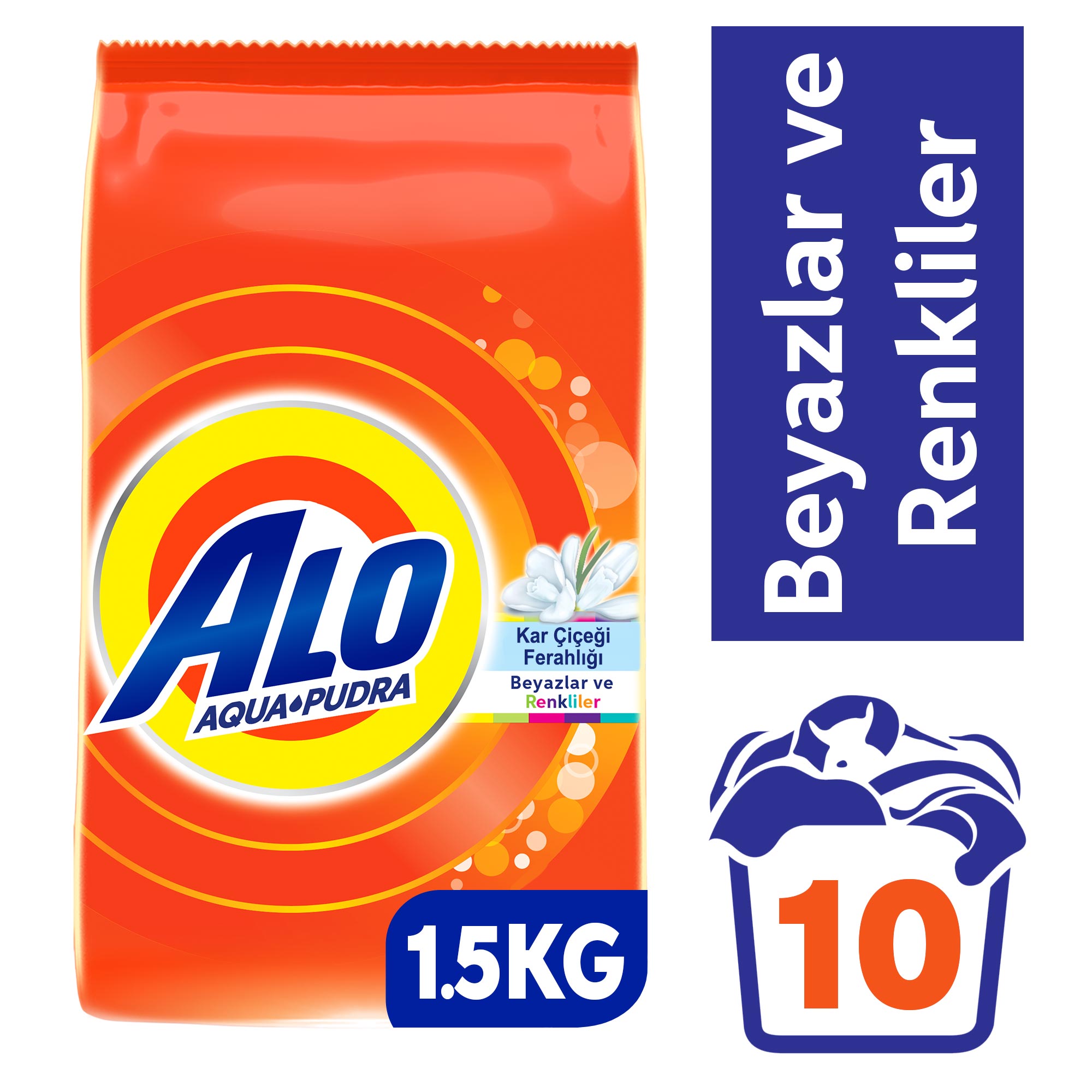 Alo Kar Çiçeği Ferahlığı Beyaz&Renkliler için Toz Çamaşır Deterjanı 1,5 Kg