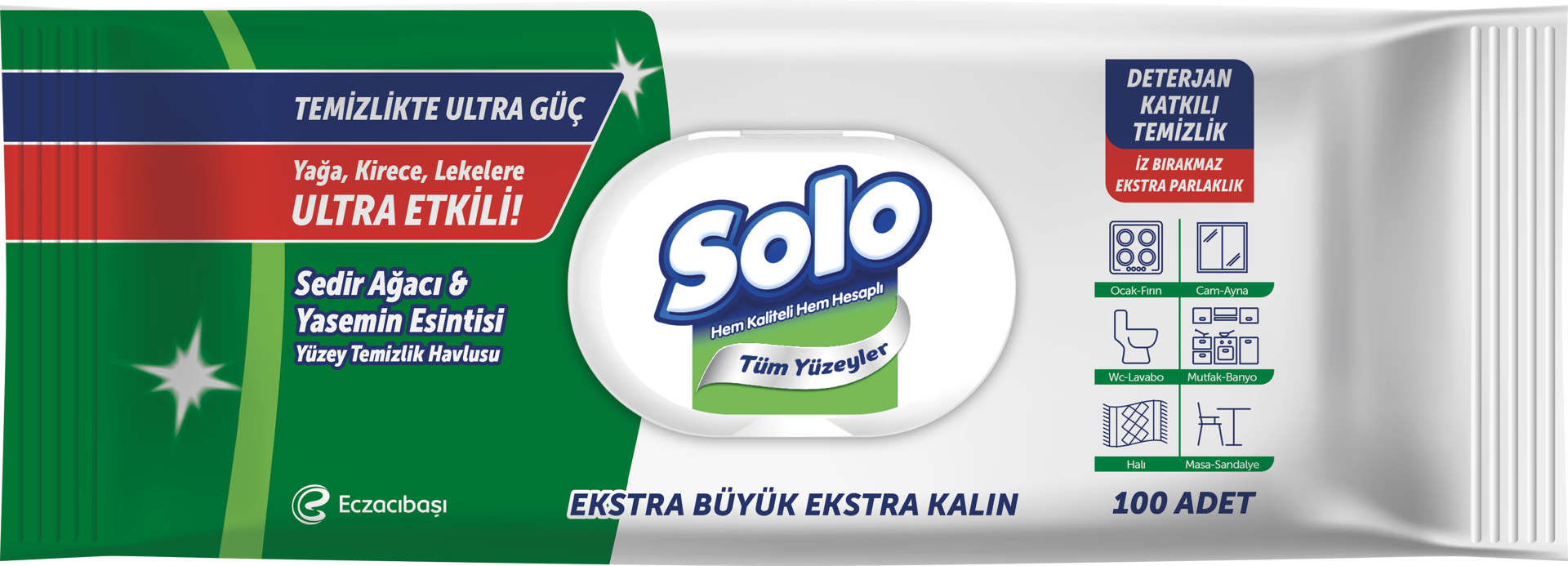 Solo Sedir&Yasemin Esintisi Yüzey Temizlik Havlusu 100'lü